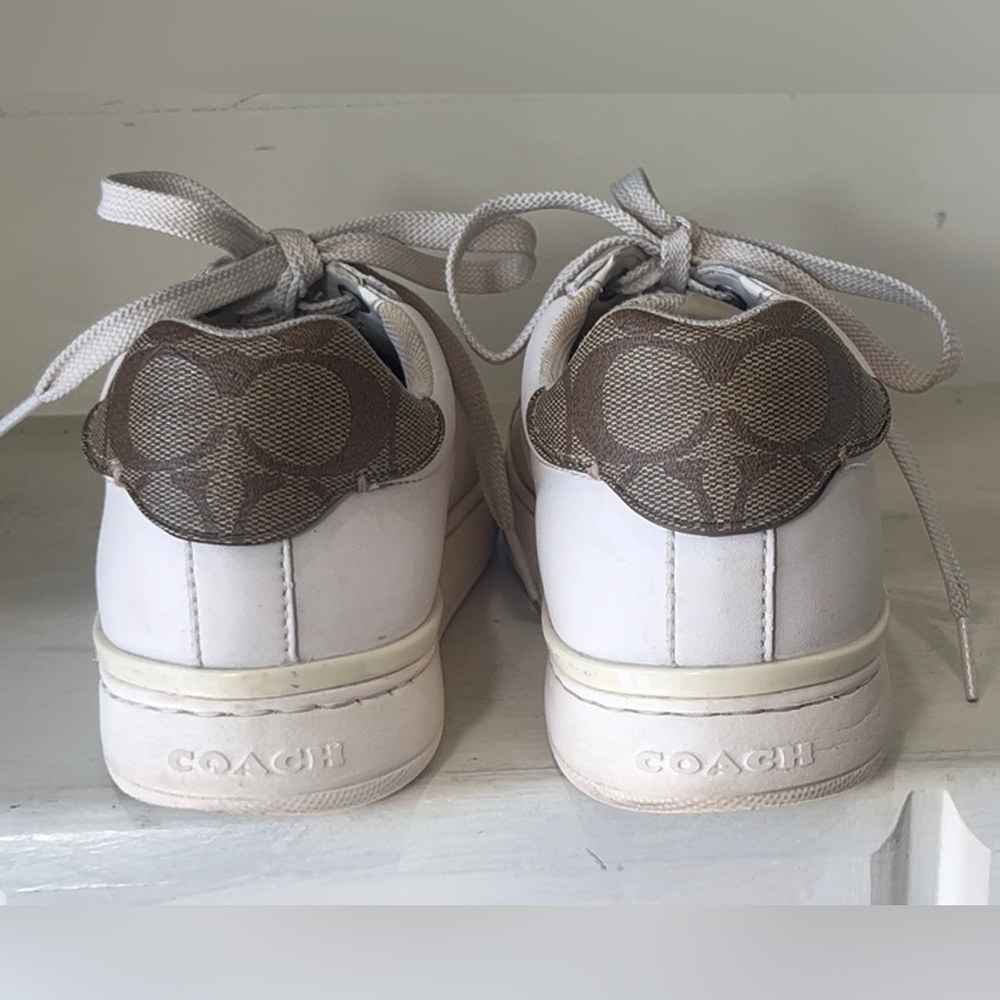 Coach Women’s Clip Leather Low Top Sneakers Size 8 - Picture 9 of 11